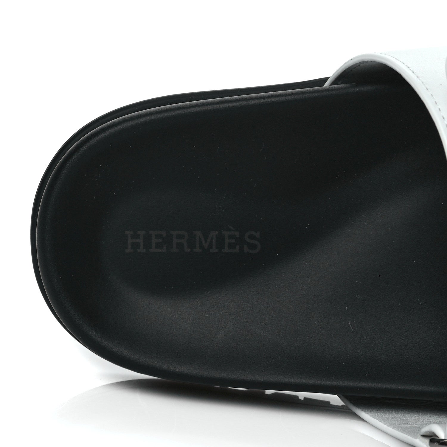 Hermes Calfskin Womens Chypre Sandals 37.5 White 7 of 9