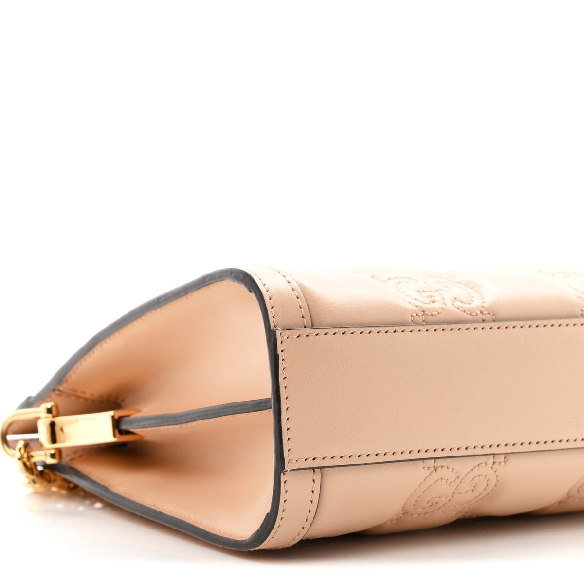 Calfskin GG Matelasse Small Slim Chain Shoulder Bag Naturale