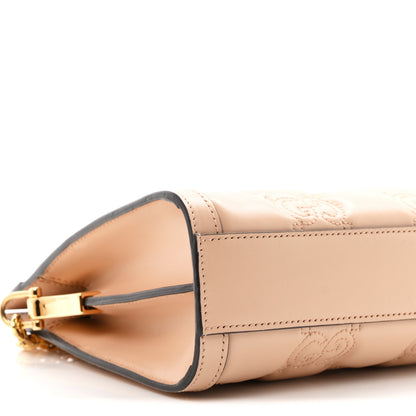 Gucci Calfskin GG Matelasse Small Slim Chain Shoulder Bag Naturale 9 of 10