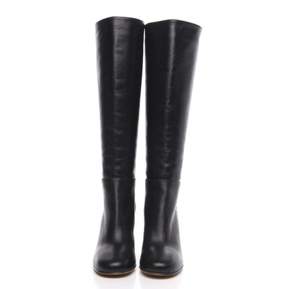 Valentino Garavani Vitello Lovestud Knee High 85mm Boots 37.5 Black 2 of 9