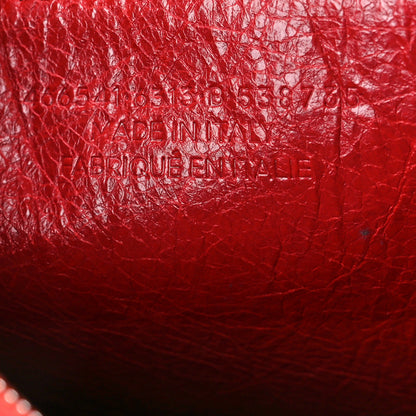 Balenciaga Agneau S Blanket Square Tote Rouge Brique 9 of 13