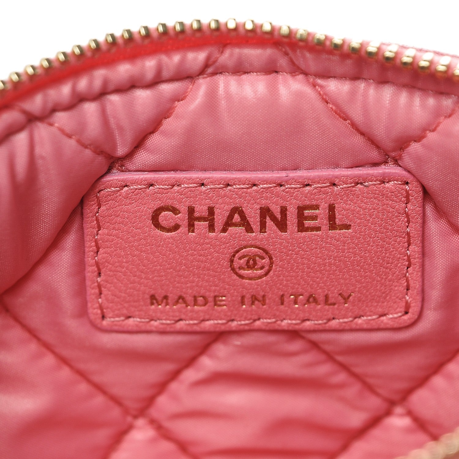 Chanel Lambskin Quilted Small Casino Cosmetic Case Pink 6 of 7