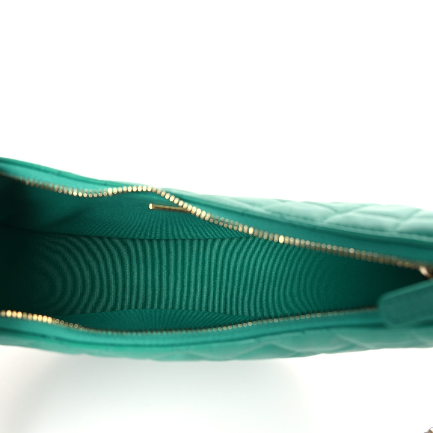 Lambskin Quilted Small Hobo Bag Green