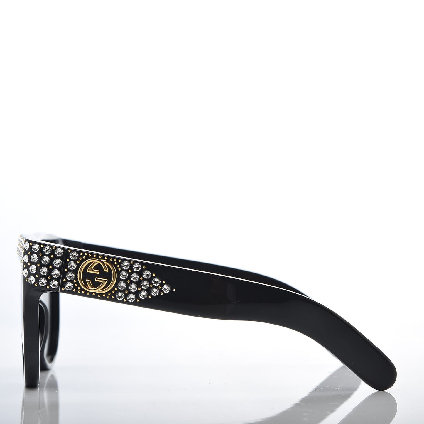 Acetate Crystal Sunglasses GG0147S Black