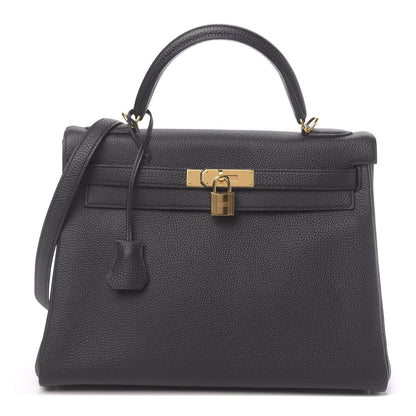 Hermes Togo Kelly Retourne 32 Black 1 of 11
