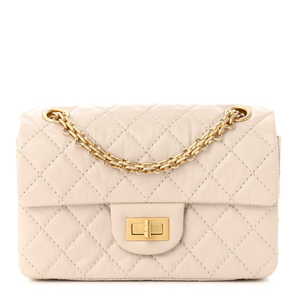 Chanel Aged Calfskin Quilted 2.55 Reissue Mini Flap Ecru 1 of 11