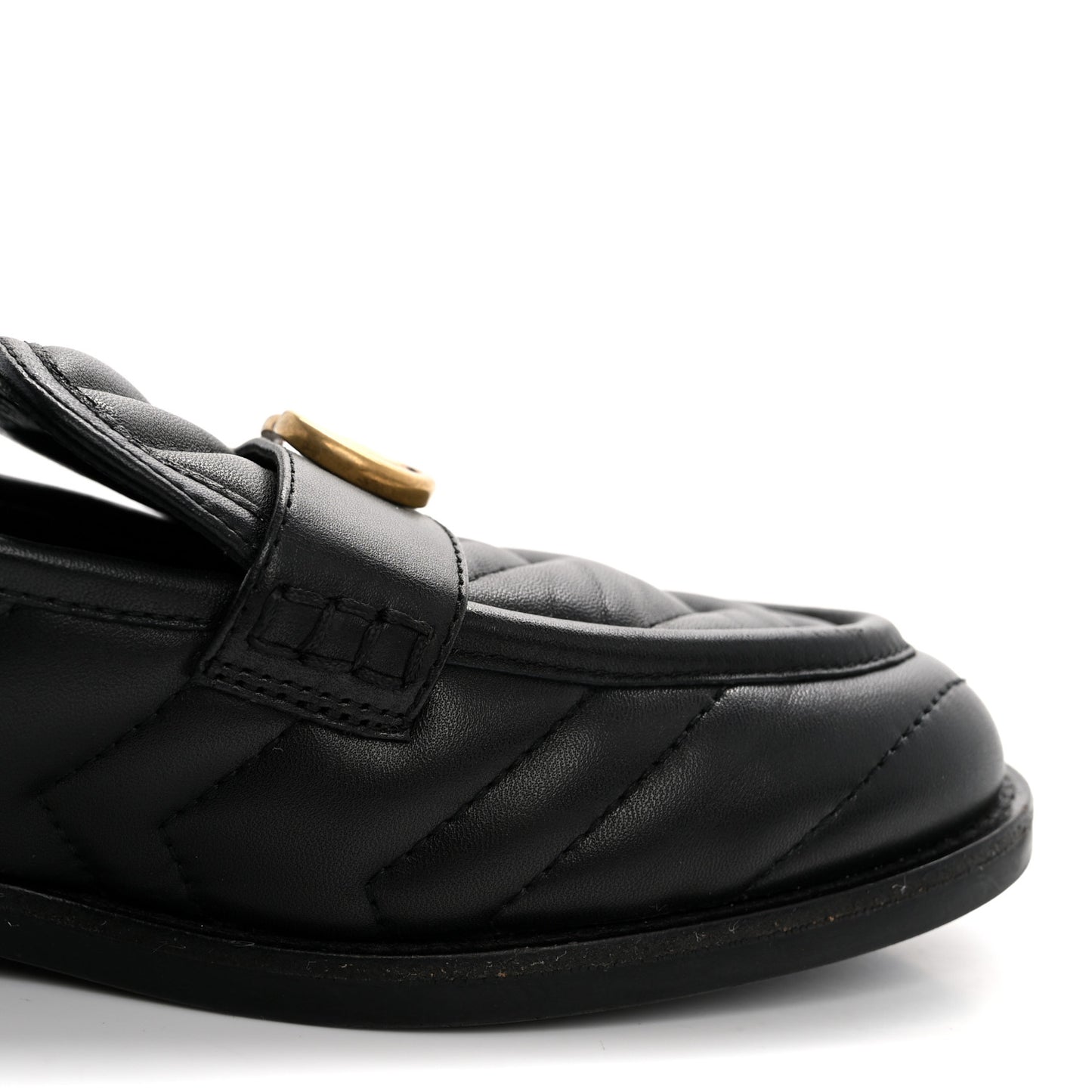 Nappa Matelasse Double G Marmont Loafers 37 Black