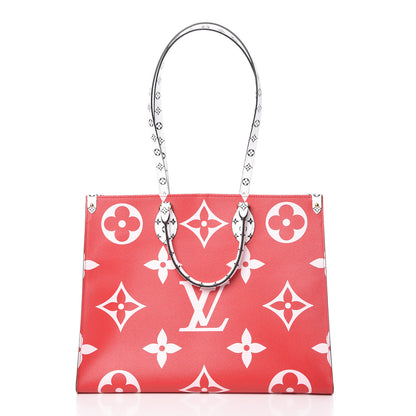 Louis Vuitton Monogram Giant Onthego GM Rouge Rose 4 of 13