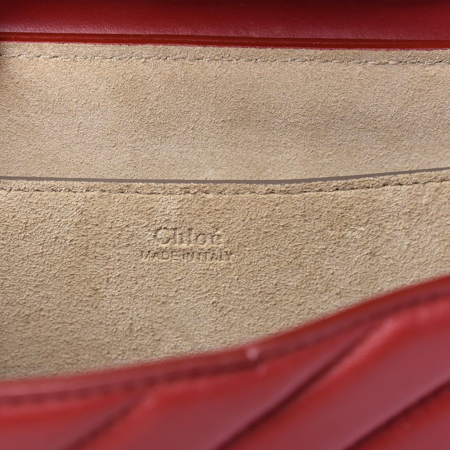Chloe Calfskin Quilted Mini Drew Bijou Shoulder Bag Dahlia Red 9 of 10