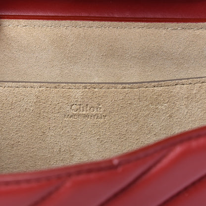 Chloe Calfskin Quilted Mini Drew Bijou Shoulder Bag Dahlia Red 9 of 10
