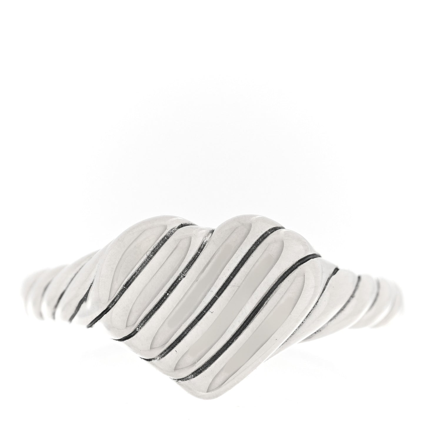 Sterling Silver Sculpted Heart Pinky Ring 46 3.75