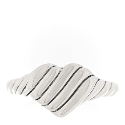 David Yurman Sterling Silver Sculpted Heart Pinky Ring 46 3.75 1 of 5