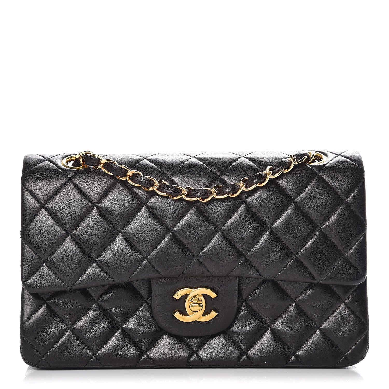 Chanel Lambskin Quilted Small Double Flap Black 1 of 12