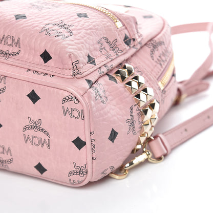 MCM Visetos Side Stud X- Mini Stark Backpack Pink 6 of 10