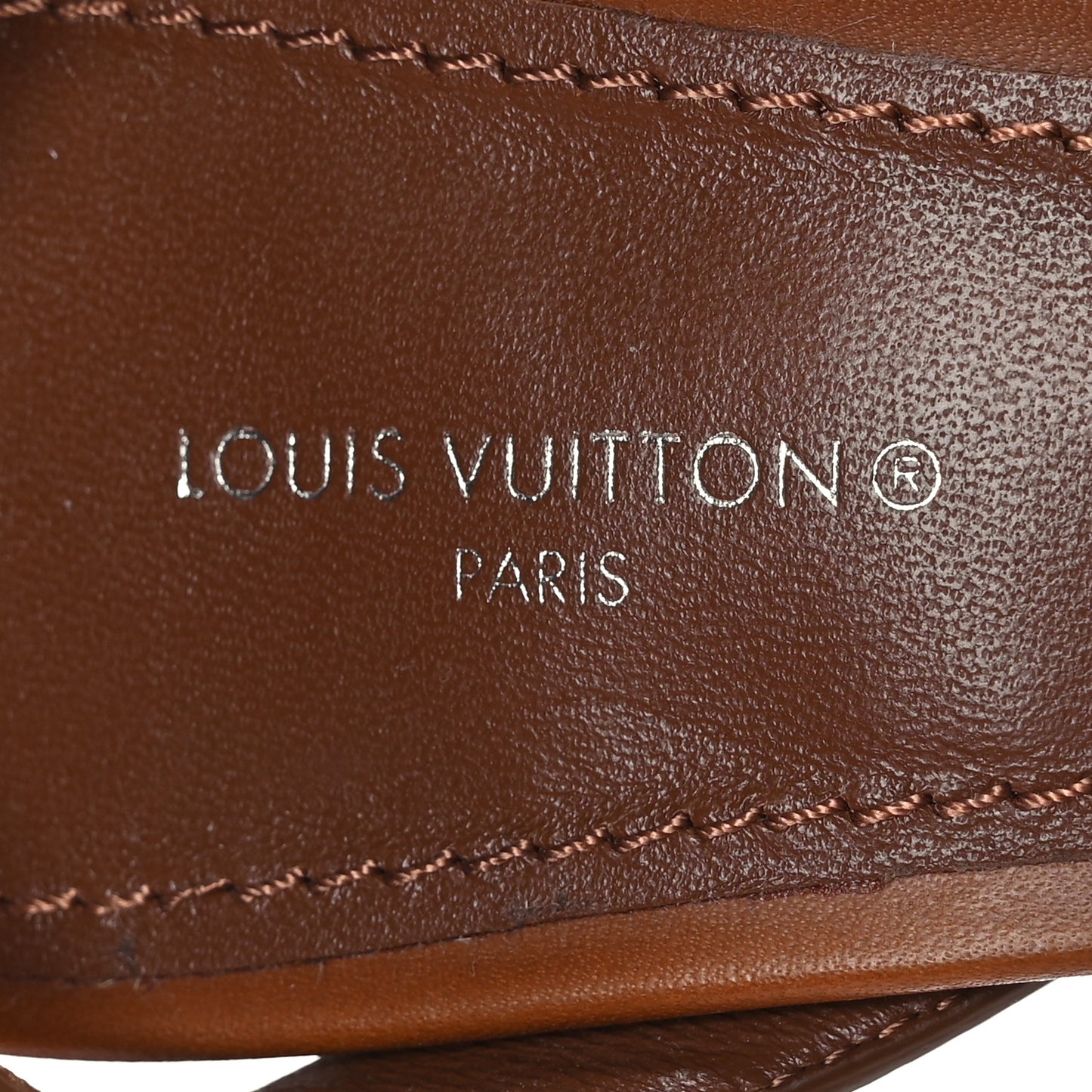 Calfskin Perforated Monogram Silhouette Sandals 37 Gold