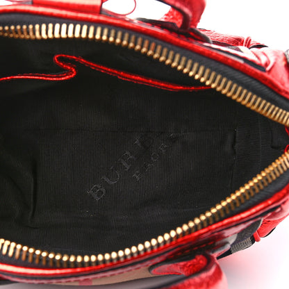 Burberry Prorsum Metallic Calfskin House Check Small Blaze Satchel Cadmium Red 4 of 14