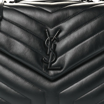 Saint Laurent Calfskin Y Quilted Monogram Medium Loulou Chain Satchel Black 9 of 12