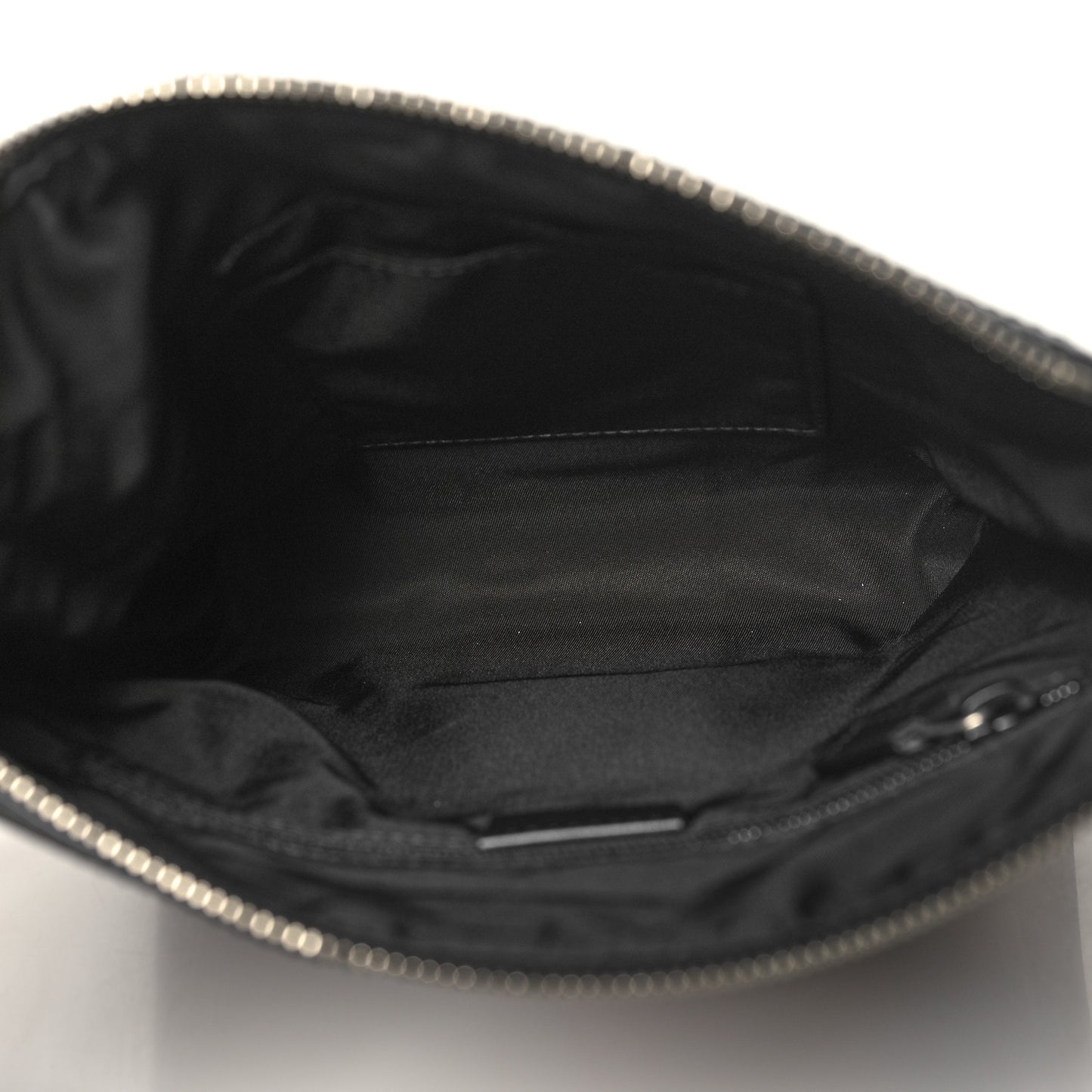 Techno Canvas Selleria Calfskin Web Small Flat Messenger Bag Black