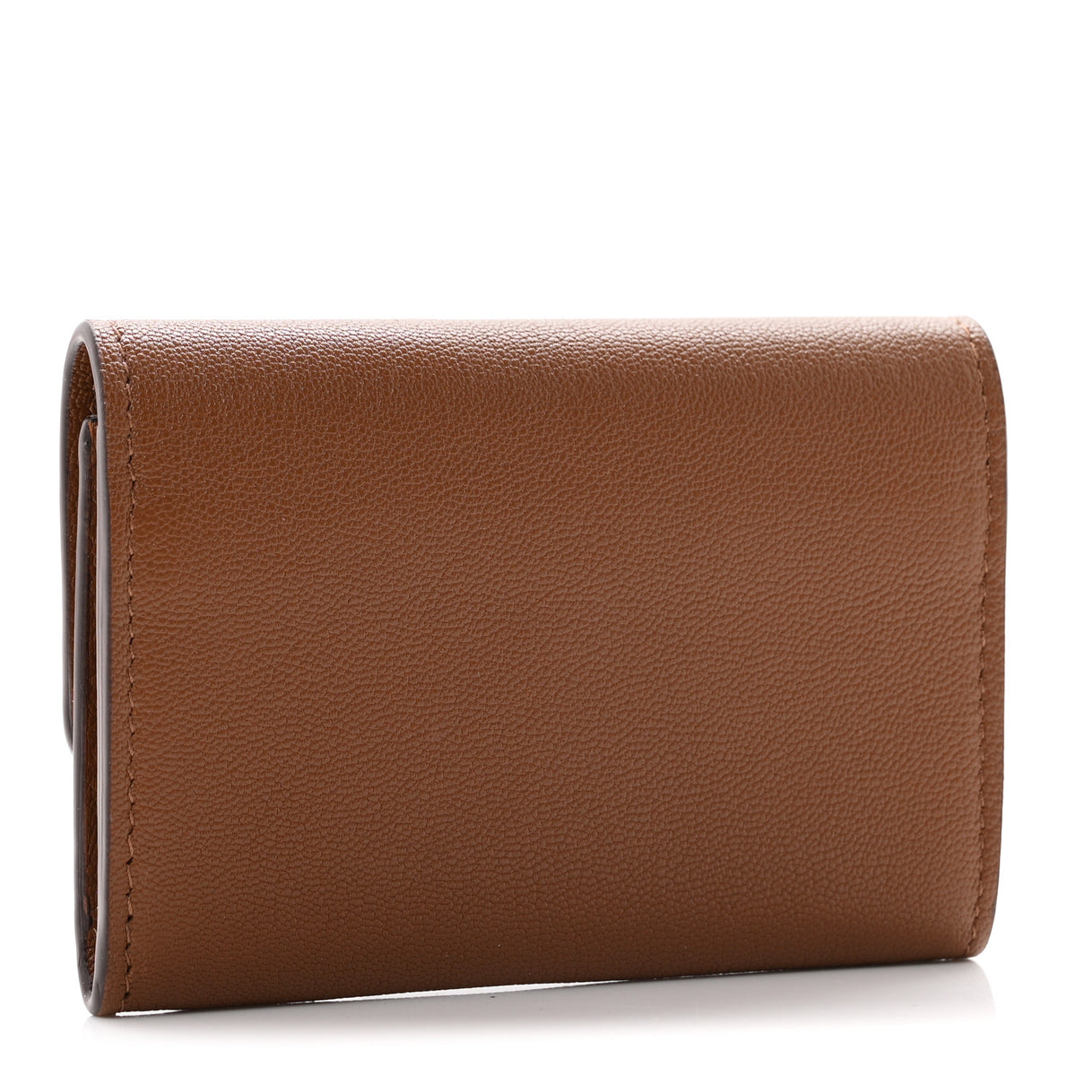 Goatskin CC Flap Card Holder Brown