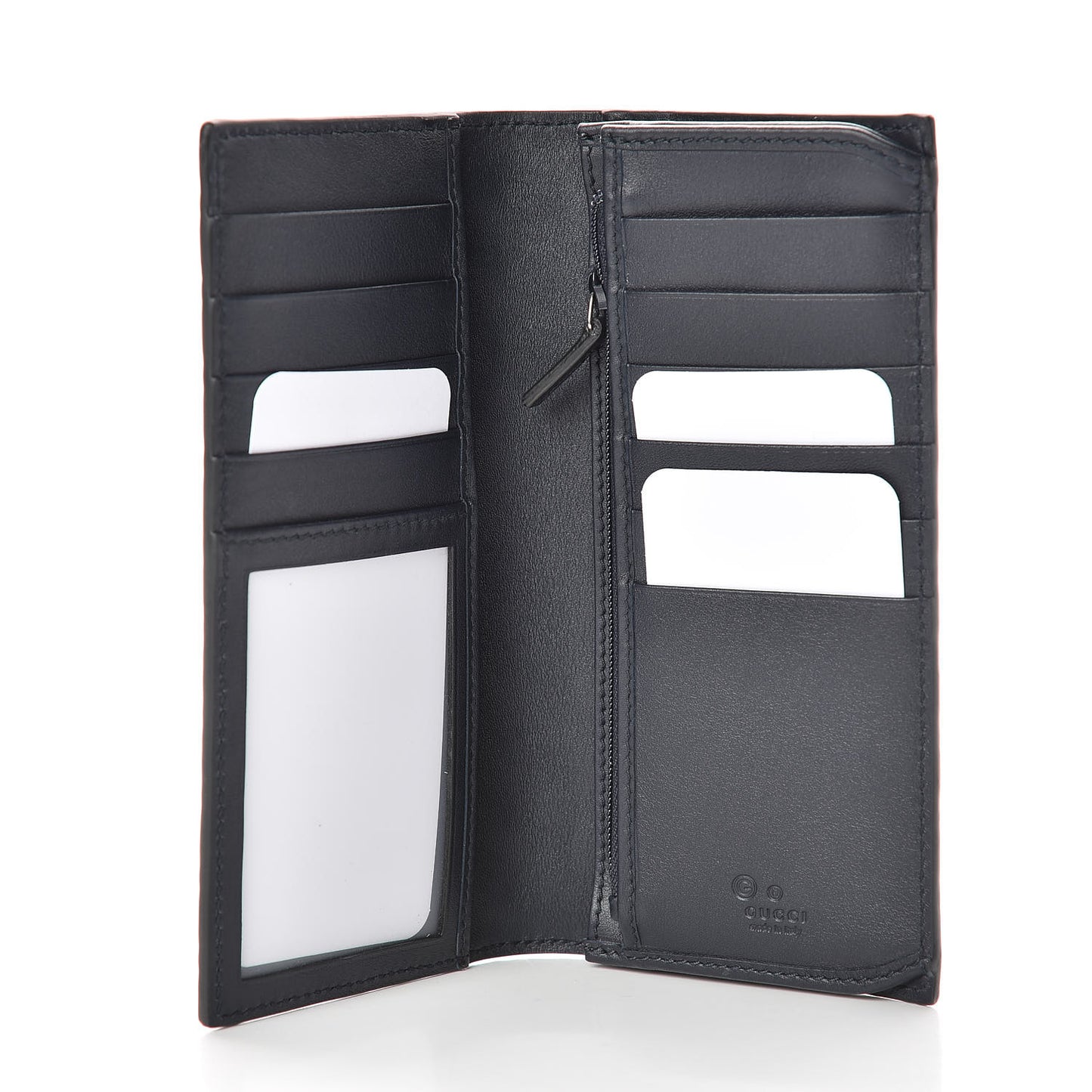 Microguccissima Bi-Fold Organizer Wallet Blue