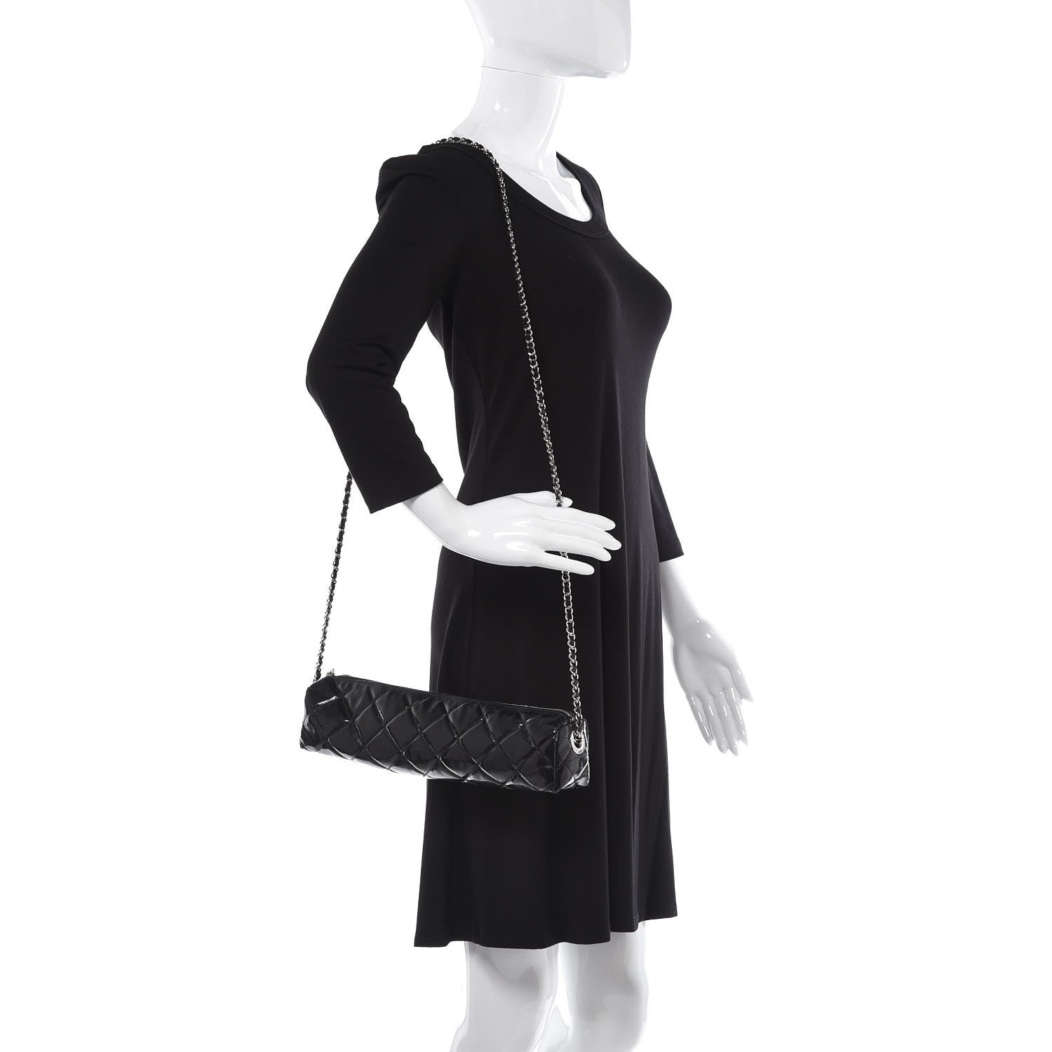 Chanel CC Umbrella with Patent Quilted Carrier Black 2 of 9