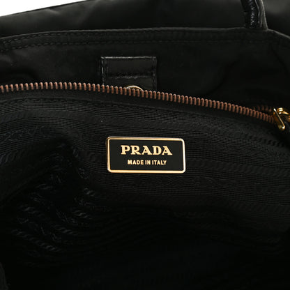 Prada Tessuto Nylon Vitello Daino Tote Black 5 of 9