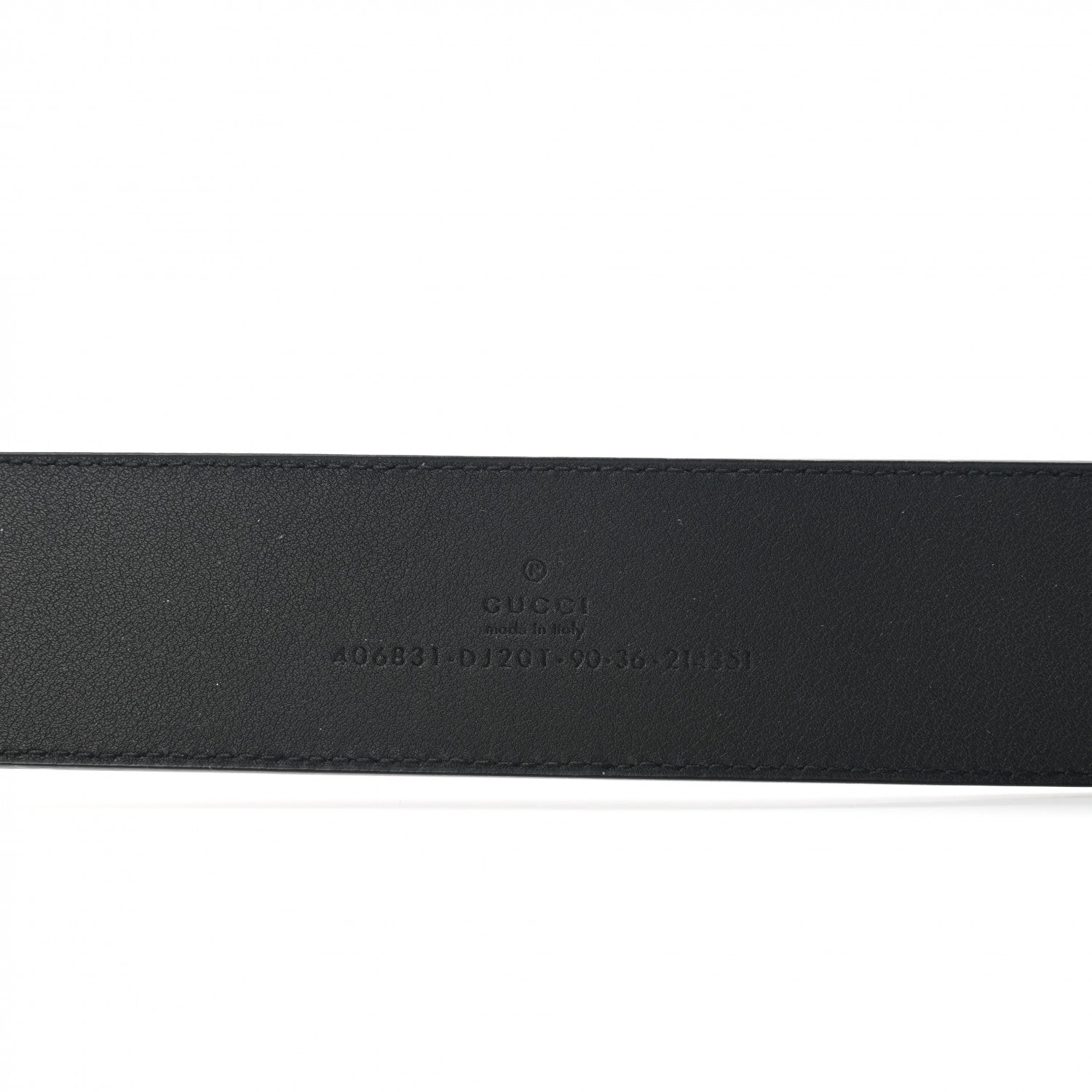 Gucci Textured Calfskin Double G 40mm Belt 90 36 Black 3 of 5