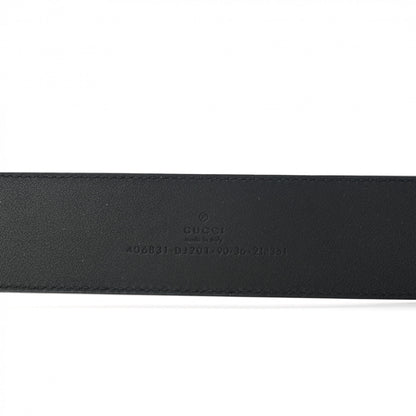 Gucci Textured Calfskin Double G 40mm Belt 90 36 Black 3 of 5