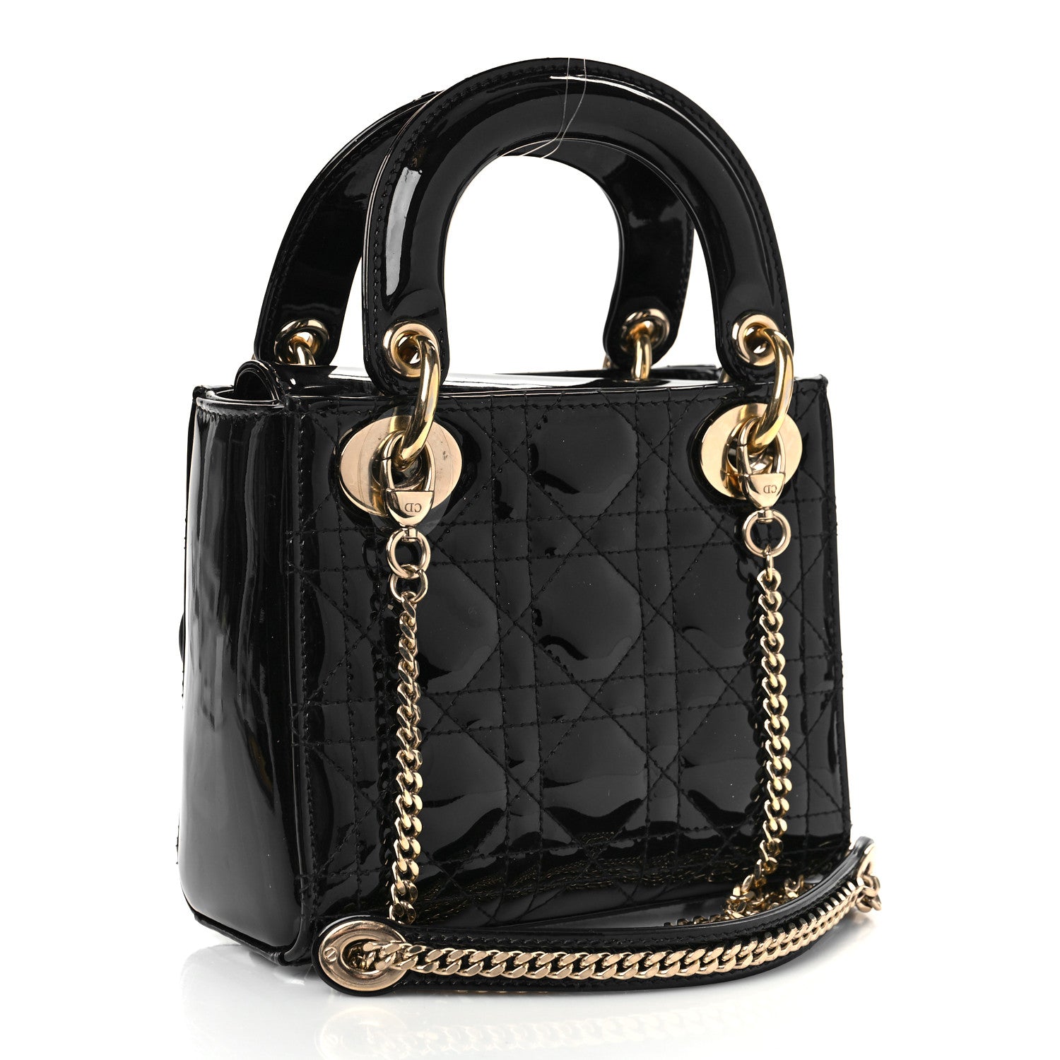Christian Dior Patent Cannage Mini Lady Dior Black 3 of 9