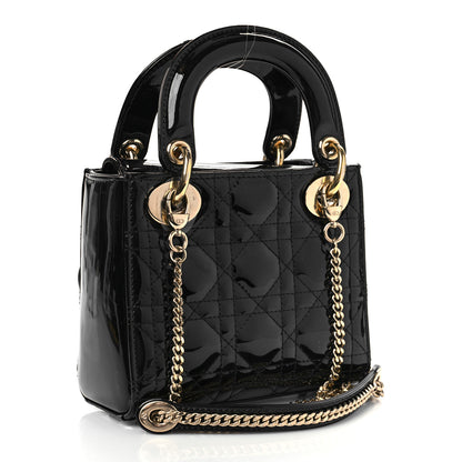 Christian Dior Patent Cannage Mini Lady Dior Black 3 of 9