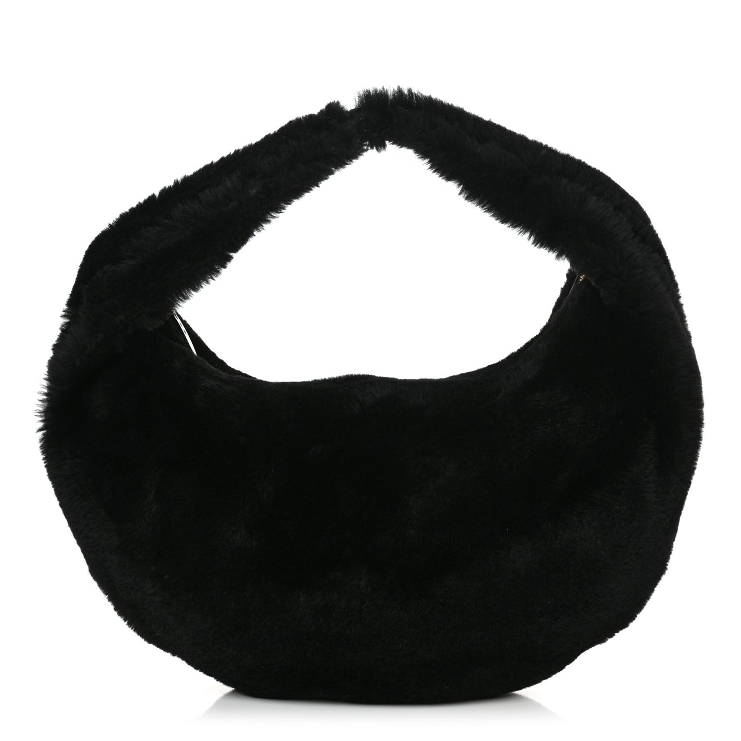 Shearling Medium Olivia Hobo Black