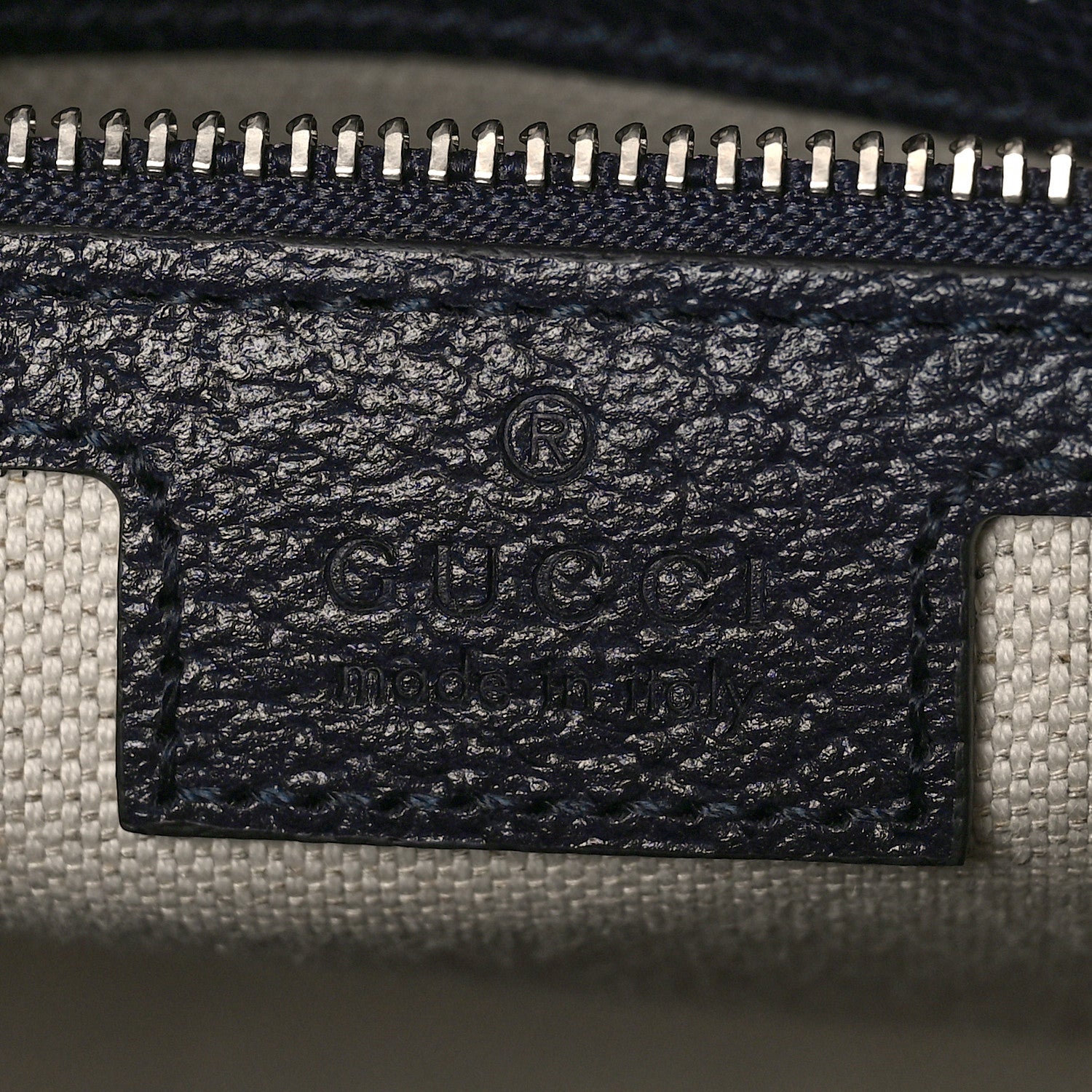 Gucci GG Supreme Monogram Textured Calfskin Web Medium Ophidia Shopping Tote Beige Blue 6 of 8