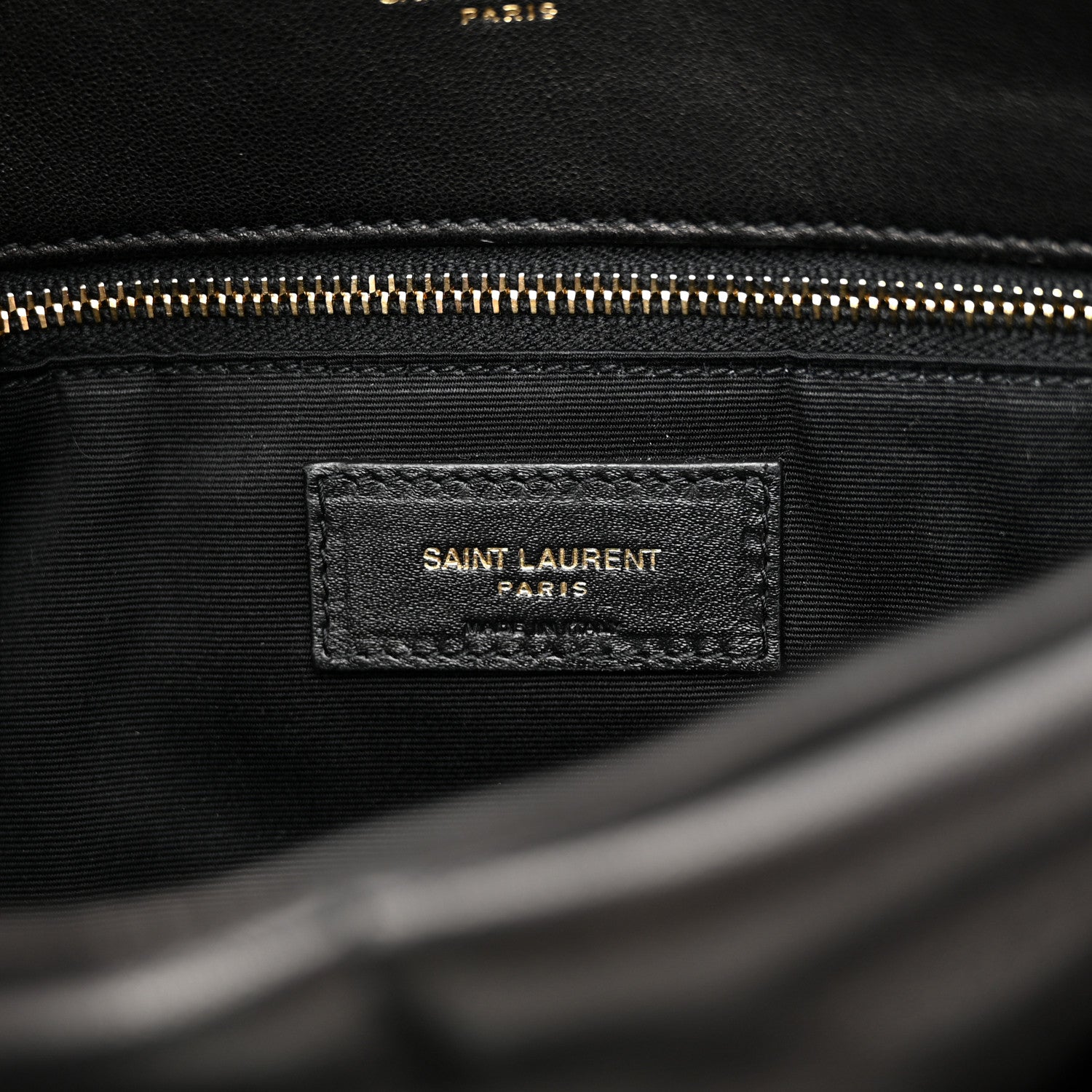 Saint Laurent Lambskin Quilted Medium Loulou Puffer Monogram Chain Satchel Black 6 of 10