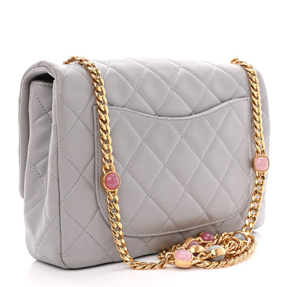 Chanel Lambskin Resin Quilted Flap Grey 3 of 11