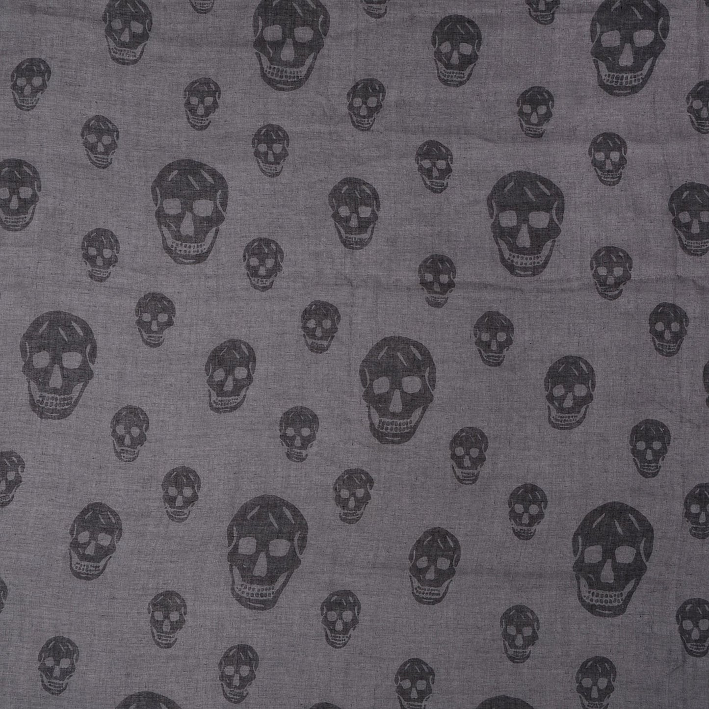 Modal Silk Skull Scarf Charcoal