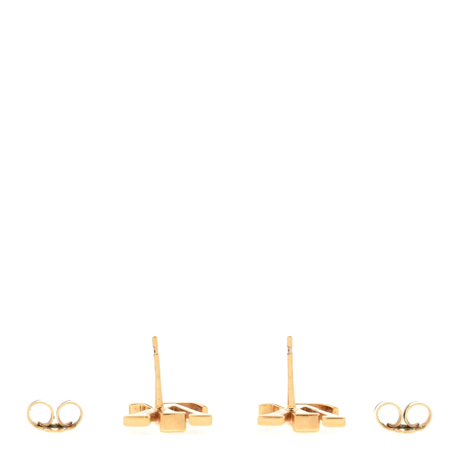 Louis Vuitton Metal Enamel LV Iconic Earrings Gold 3 of 7