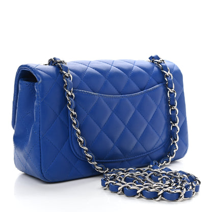 Chanel Lambskin Quilted Mini Rectangular Flap Royal Blue 3 of 11