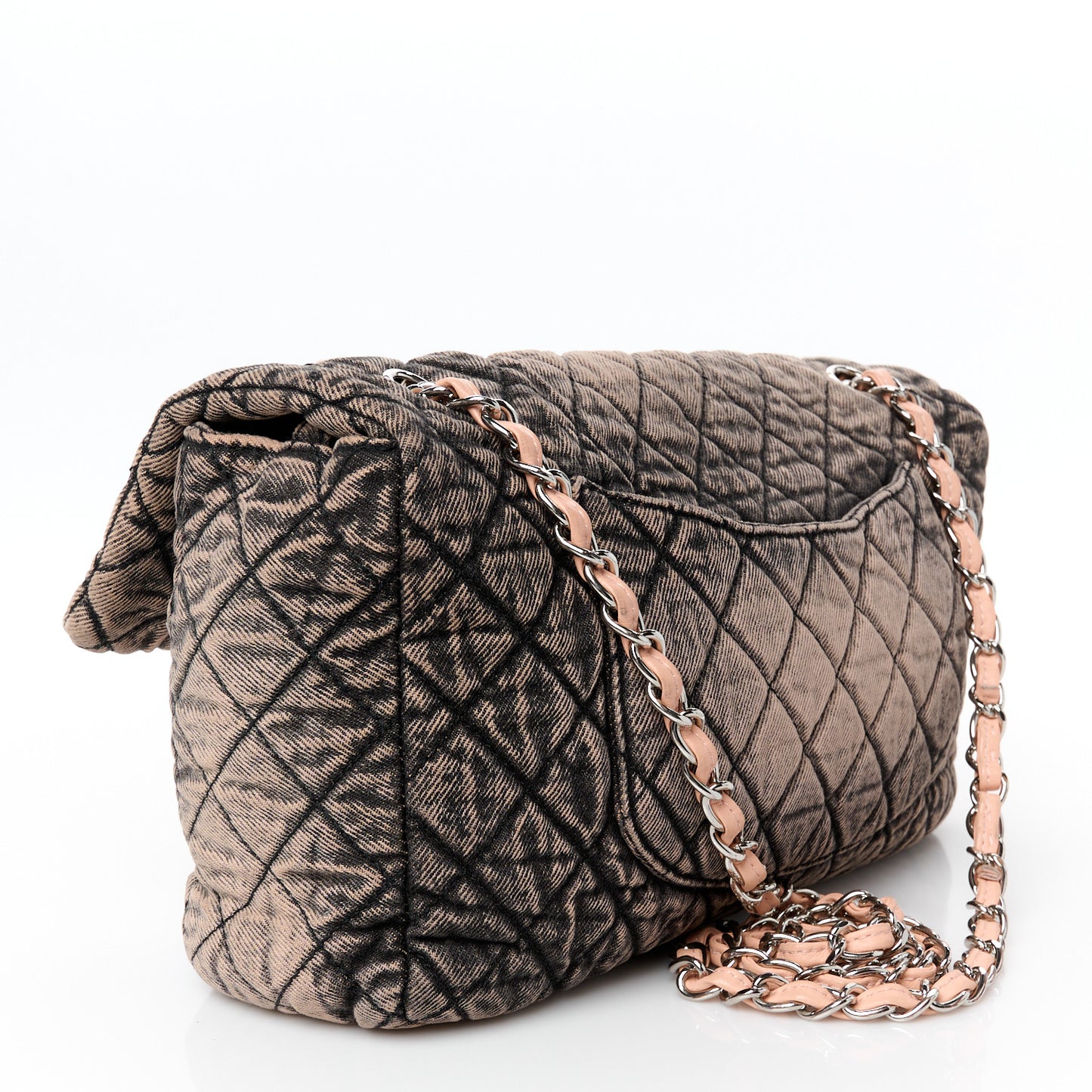 Denim Quilted Denimpression Flap Rose Clair