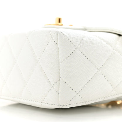 Chanel Caviar Quilted Handy Box Vanity Case White 10 of 12
