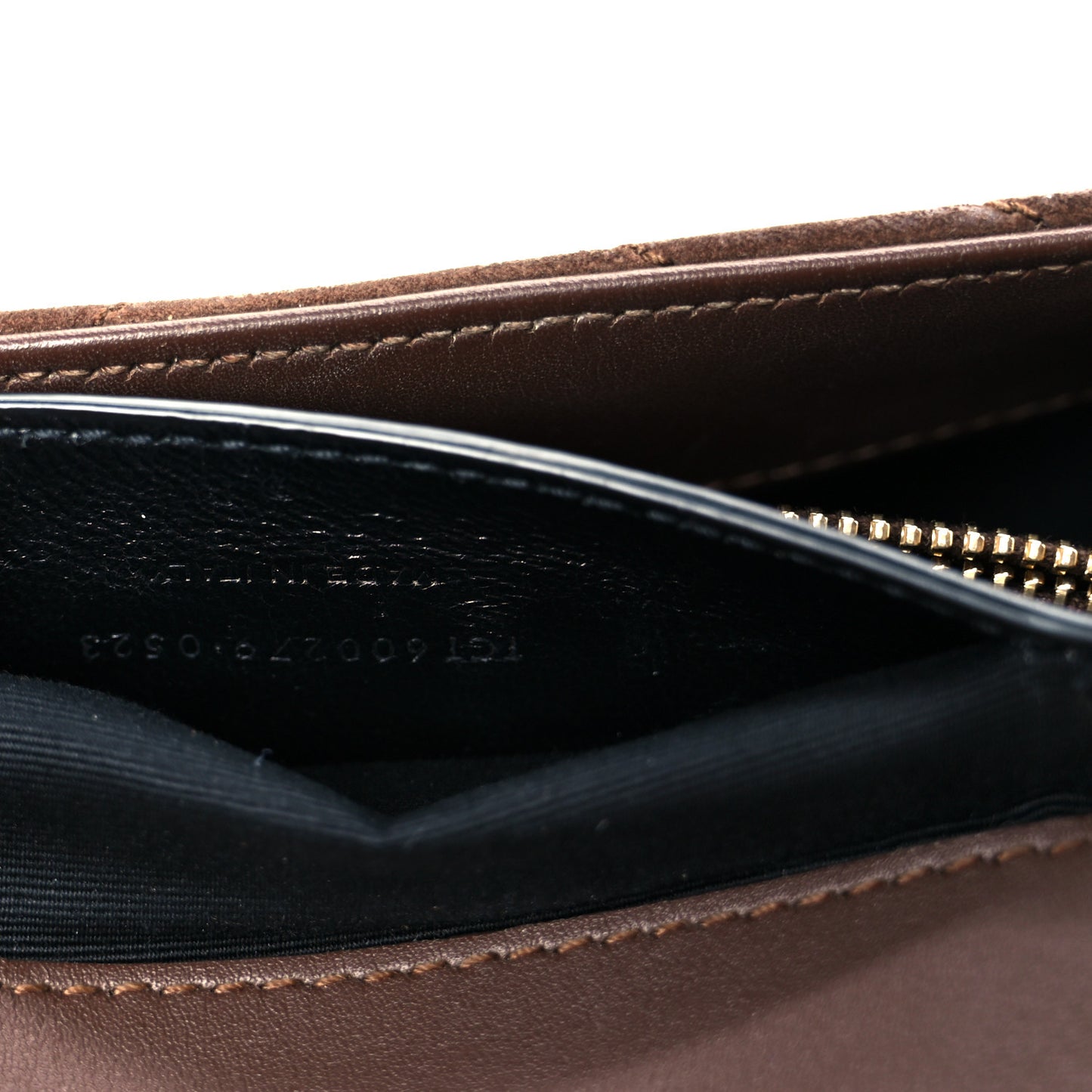 Suede Matelasse Chevron Monogram Medium College Bag Bark Brown