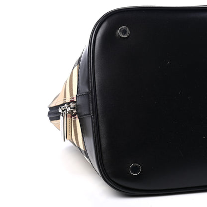 Burberry House Check Large Bowler Tote Black 6 of 8