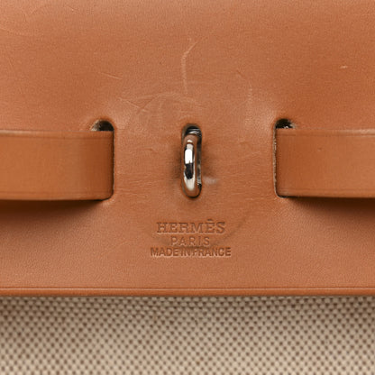 Hermes Toile Vache Calfskin Herbag 30 PM Backpack Natural 6 of 12