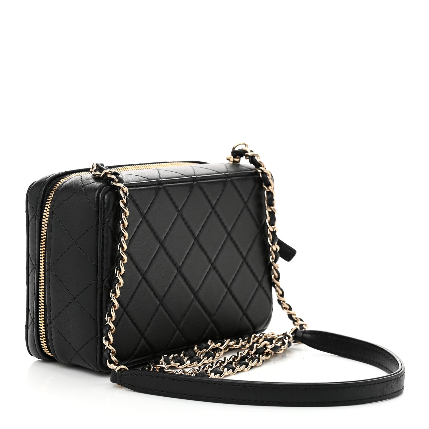 Lambskin Quilted Coco Click Bag Black