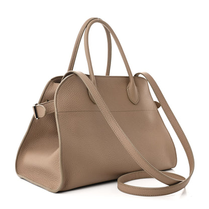 The Row Matte Grained Calfskin Soft Margaux 12 Dark Taupe 3 of 9