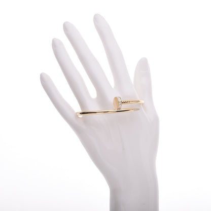 Cartier 18K Yellow Gold Diamond Juste Un Clou Bracelet 17 2 of 4