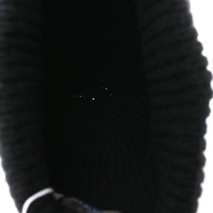Chanel Cashmere CC Beanie Hat Black Ecru 3 of 4