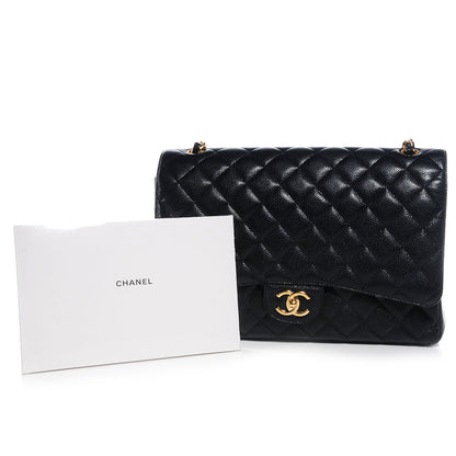 Chanel Caviar Quilted Maxi Double Flap Black 5 of 10