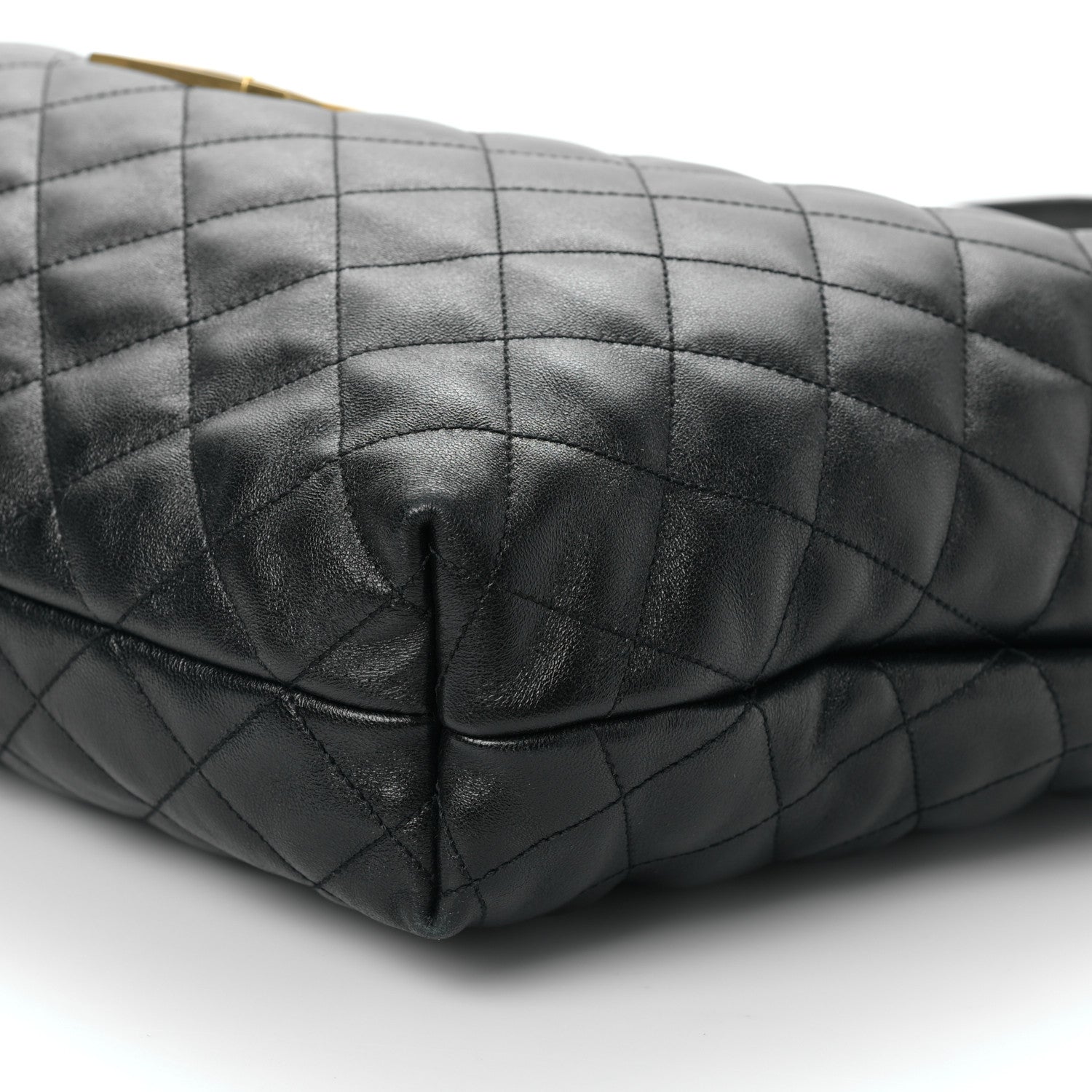 Saint Laurent Lambskin Quilted Maxi Icare Shopping Tote Black 9 of 9