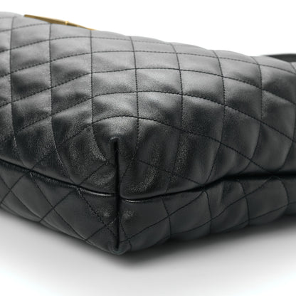 Saint Laurent Lambskin Quilted Maxi Icare Shopping Tote Black 9 of 9
