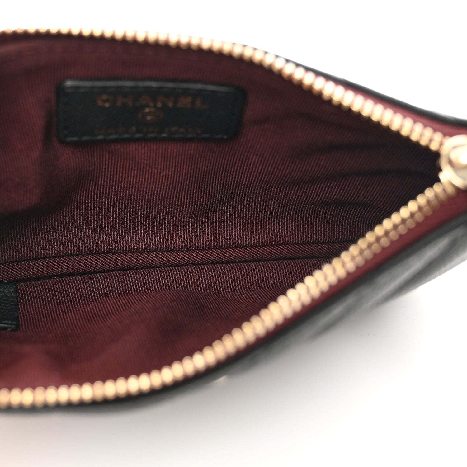 Chanel Caviar Chevron Quilted Small Cosmetic Case Black 5 of 8